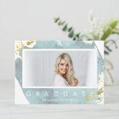 Invitation Grad à scintillement | Photo Graduation Party (Debout devant)