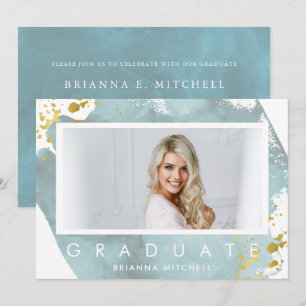 Invitation Grad à scintillement Photo Graduation Party