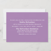 Invitation Grad Banner Grunge Violet (Dos)