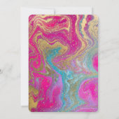 Invitation Grad Casquette, Confetti Colorful Marble Graduatio (Dos)