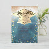 Invitation Grad Casquette, Diamants Peinture Splash Graduatio (Debout devant)