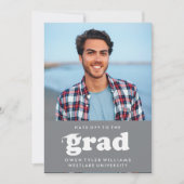 INVITATION GRAD CASQUETTES RETRO OFF À GRAD PHOTO GRAD INVITA (Devant)