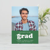 INVITATION GRAD CASQUETTES RETRO OFF À GRAD PHOTO GRAD INVITA (Debout devant)