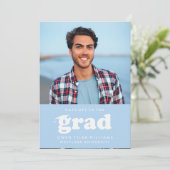 INVITATION GRAD CASQUETTES RETRO OFF À GRAD PHOTO GRAD INVITA (Debout devant)