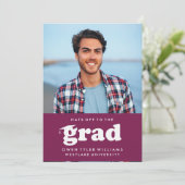 INVITATION GRAD CASQUETTES RETRO OFF À GRAD PHOTO GRAD INVITA (Debout devant)