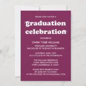 INVITATION GRAD CASQUETTES RETRO OFF À GRAD PHOTO GRAD INVITA (Dos)