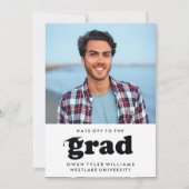 INVITATION GRAD CASQUETTES RETRO OFF À GRAD PHOTO GRAD INVITA (Devant)