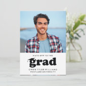 INVITATION GRAD CASQUETTES RETRO OFF À GRAD PHOTO GRAD INVITA (Debout devant)