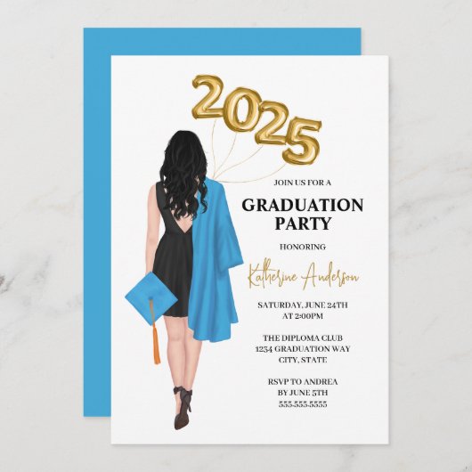 Invitation Grad Class 2024 Graduation Party (Devant / Derrière)