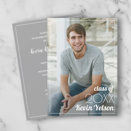 Invitation Grad Class Photo Graduation Party