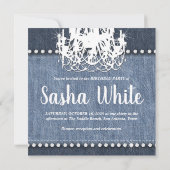 Invitation Grad Denim n Diamonds Anniversaire Chandelier (Dos)