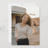 Invitation Grad d'envol | Dusty Blue + White Graduation (Dos)