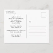 Invitation Grad Grad photo graduation carte postal (Dos)