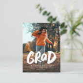 Invitation Grad Grad photo graduation carte postal (Debout devant)