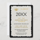 Invitation Grad Graduation Party Classic Elegant Personnalise (Devant)