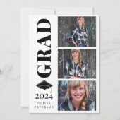 Invitation GRAD Multi Photo Collage Partie de graduation (Devant)