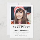 Invitation GRAD Multi Photo Collage Partie de graduation (Dos)