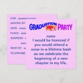 Invitation Grad Party - (Devant / Derrière)
