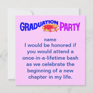 Invitation Grad Party -
