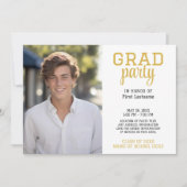 Invitation Grad Party avec photo verticale Classic Graduation (Devant)