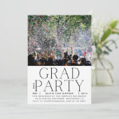 Invitation GRAD PARTY | Black Fun University Celebration (Debout devant)