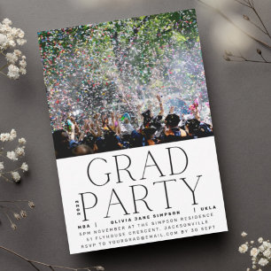 Invitation GRAD PARTY   Black Fun University Celebration