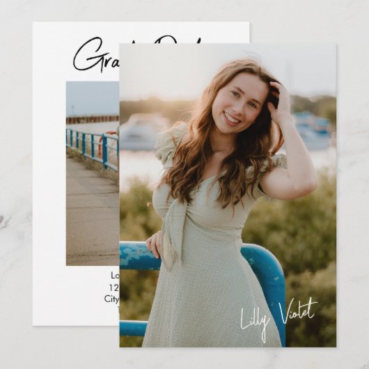 Invitation Grad Party Invite (Devant / Derrière)