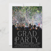 Invitation GRAD PARTY | White Fun University Celebration (Devant)