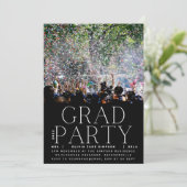 Invitation GRAD PARTY | White Fun University Celebration (Debout devant)