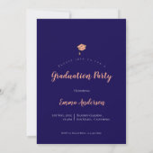Invitation Grad Photo 2025 Blue Arch Design Graduation Party (Dos)