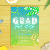 Invitation Grad Pool Bash - Pool Party
