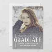 Invitation Grad Portrait Modèle photo Graduation Party (Devant)