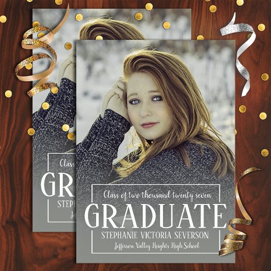 Invitation Grad Portrait Modèle photo Graduation Party