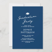 Invitation Grad Tassel 6 Photo Blue Graduation Party (Dos)