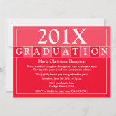 Invitation Grad Tiles (Rouge) (Devant)