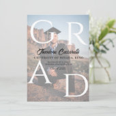 Invitation GRAD, Two-Image Graduation Announcement & Invite (Debout devant)