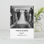 Invitation Gradient blanc Bienvenue au Mariage (Debout devant)