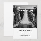 Invitation Gradient blanc Bienvenue au Mariage (Devant / Derrière)