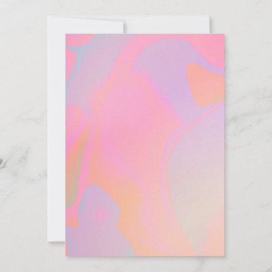 Invitation Gradient coloré Liquide Swirl esthétique (Dos)