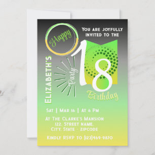 Invitation Gradient élégant avec Motif géométrique Anniversai