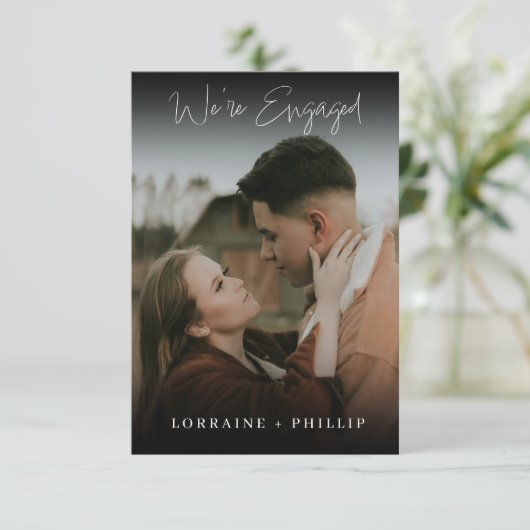 Invitation Gradient foncé lisse Nous sommes engagés Invitatio (Debout devant)