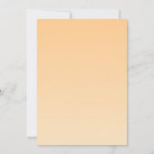 Invitation Gradient jaune clair et orange (Dos)