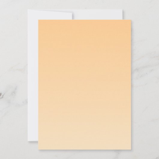 Invitation Gradient jaune clair et orange (Dos)