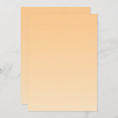 Invitation Gradient jaune clair et orange (Devant / Derrière)