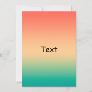 Invitation Gradient ombre corail blush beige vert doux bleu