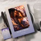Invitation Gradient Whimsical violet Mariage photo floral