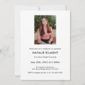 Invitation Graduate 14 Photo Collage Black & Gold Graduation (Dos)