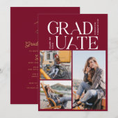 Invitation Graduate 2024 Photos Graduation Party (Devant / Derrière)