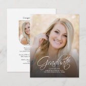 Invitation Graduate 2025 Photo Graduation Party (Devant / Derrière)