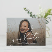 Invitation Graduate 2 Photo Collage Graduation Party (Debout devant)